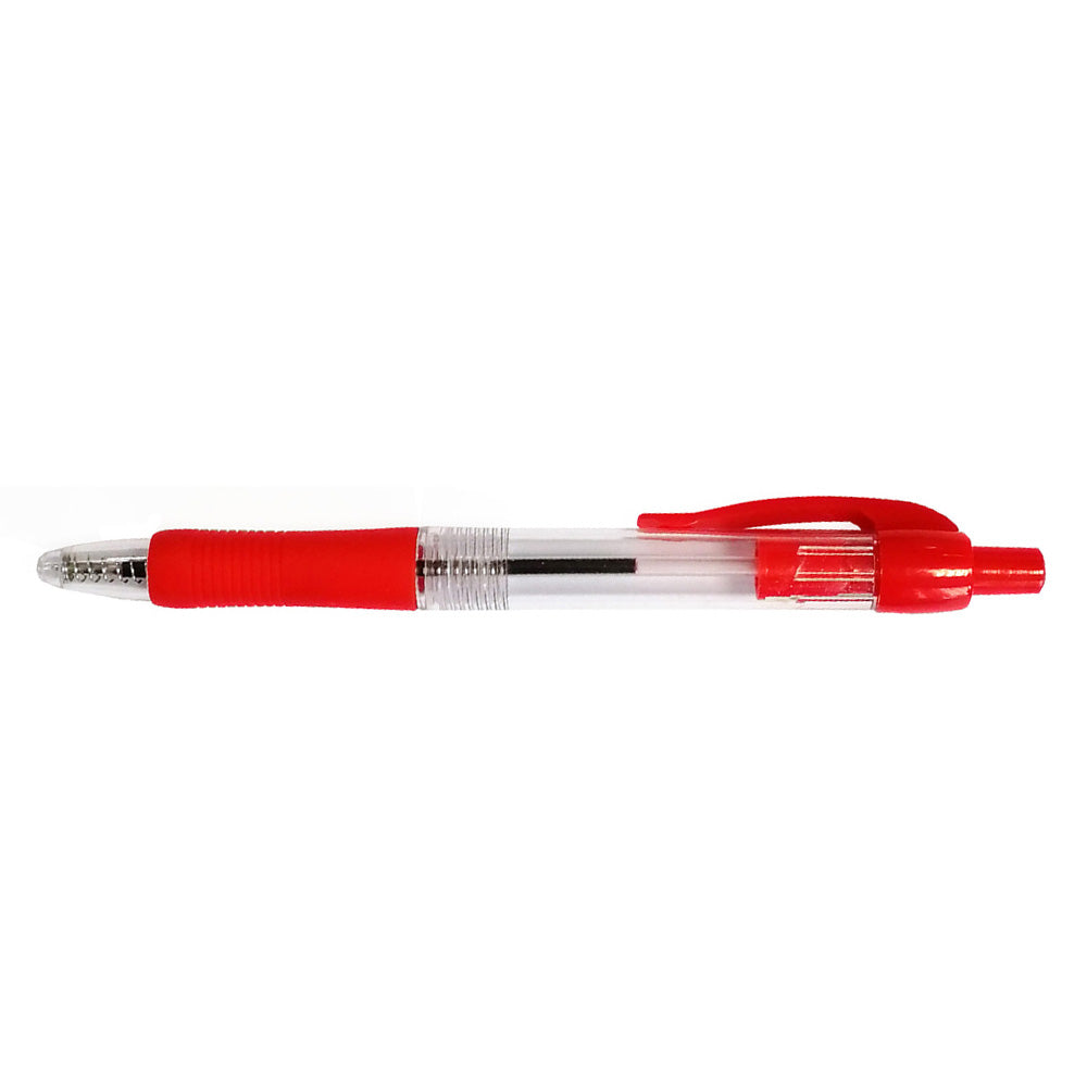 Gel pen with retractable mechanism WB, grip, 0.7 mm, red