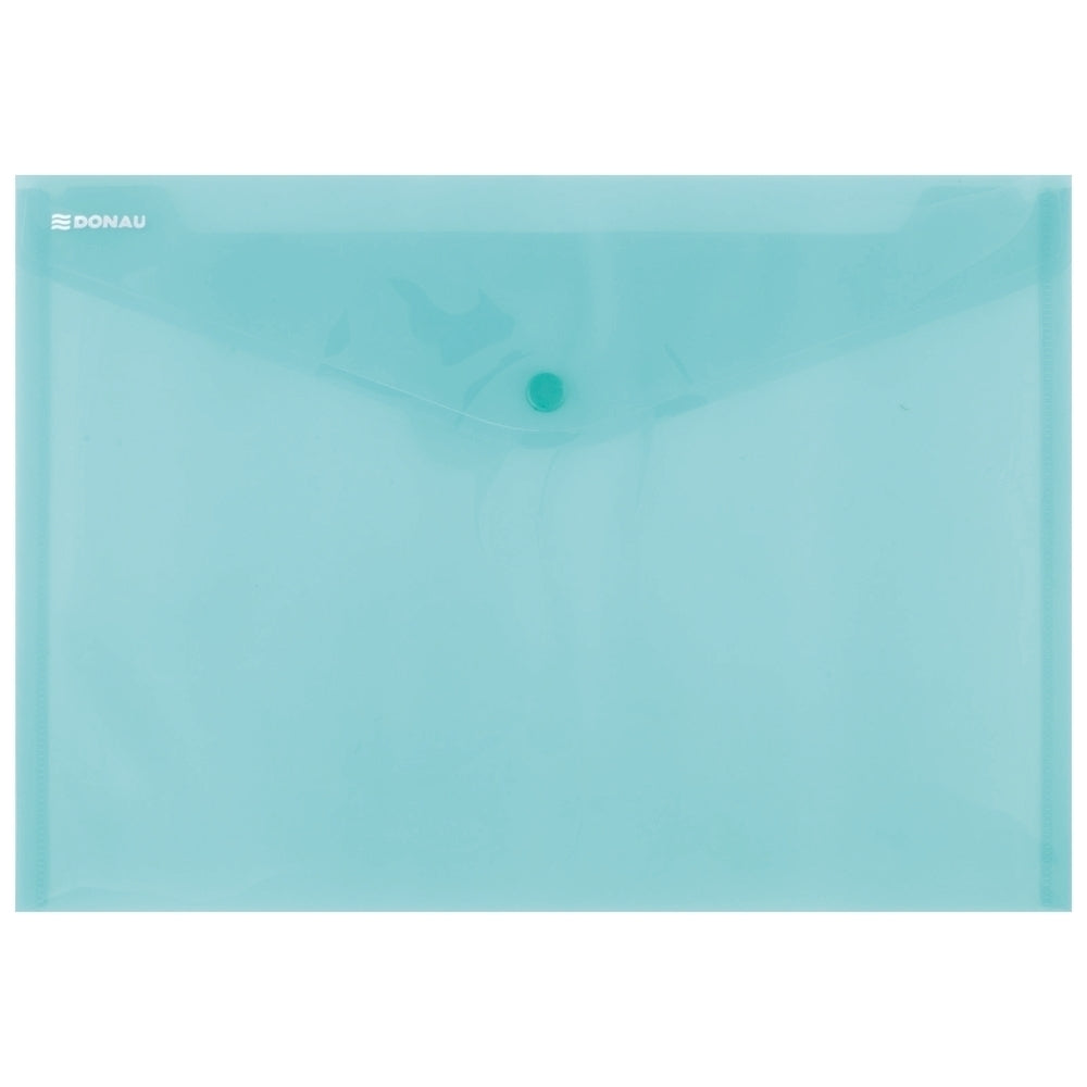Donau Mapa documente, A4, inchidere cu capsa, plastic, verde transparent