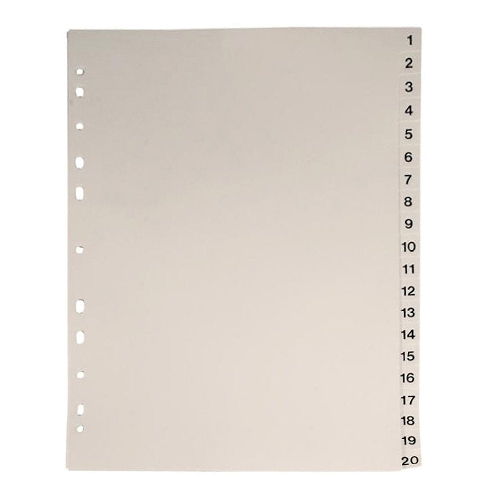 Noki Separatoare, din plastic, cu index 1-20