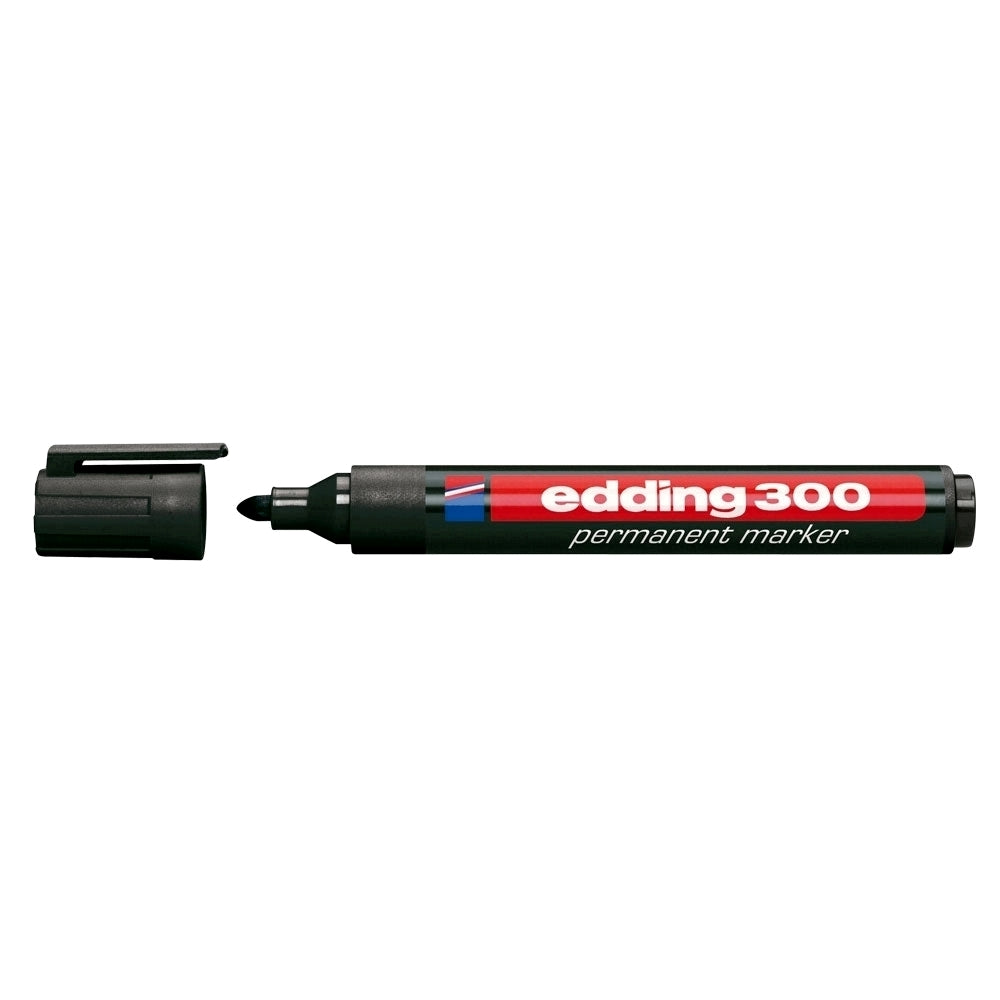 Edding Marker permanent 300, corp plastic, vârf rotund, 1.5-3 mm, negru