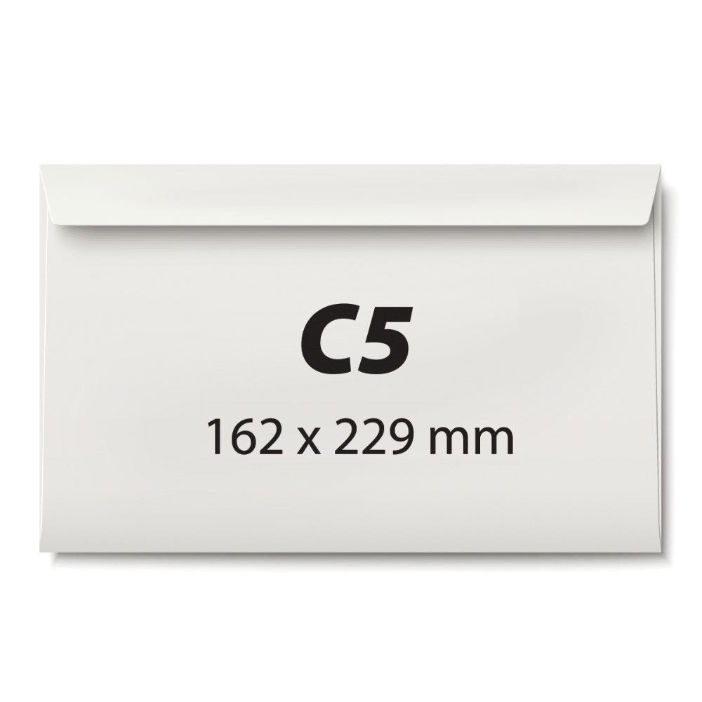 Plic C5, 162 x 229 mm, alb, banda silicon, 80 g/mp, 25 bucati/set