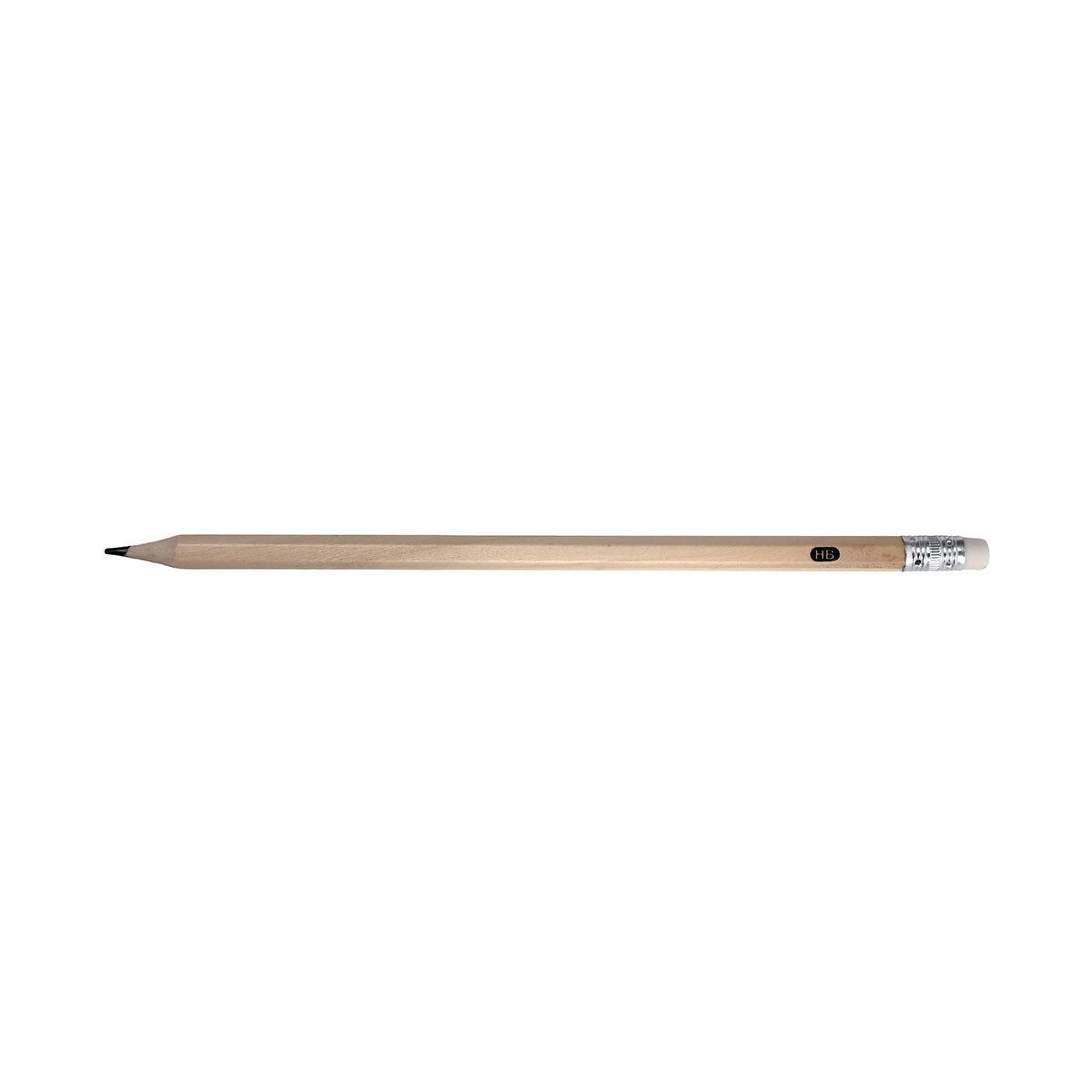 HB graphite pencil, with eraser