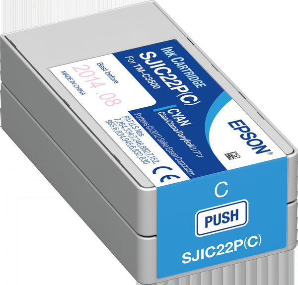 Epson INK CYAN FOR TM-C3500, SJIC22P( C)
