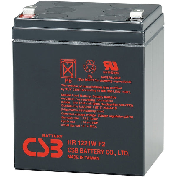 Eaton Baterie UPS CSB HR1221WF2, 12V 5Ah, 90 x 70 x 101.7 mm, Borne F2, Durata medie 3-5 ani, VRLA