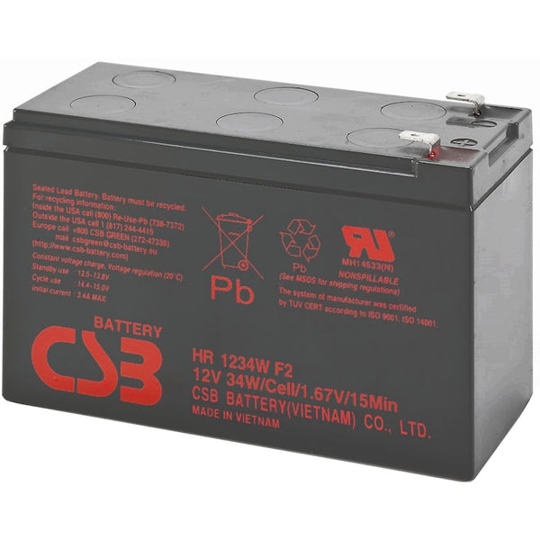 Eaton Baterie UPS CSB HR1234WF2, 12V 9Ah, 150.9 x 64.8 x 94.3 mm, Borne F2, Durata medie 3-5 ani, VRLA