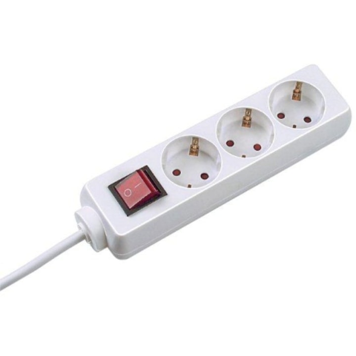Bachmann Dispozitiv de protecție la supratensiune Bachmann 920.000, 1x Schuko, 16A/250V, 4.5KA, Alb