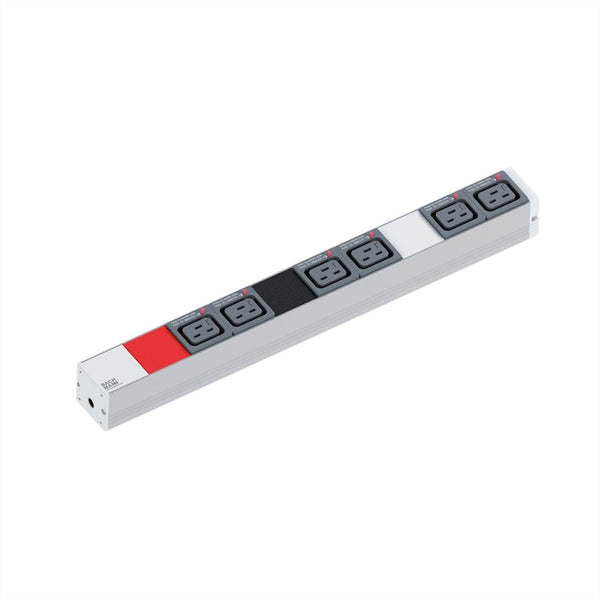 Bachmann Prelungitor / PDU 19" 1U Bachmann 333.540, Intrare C14 Iesire 8x C13, Cablu 2m, Siguranta 10A, Alumi
