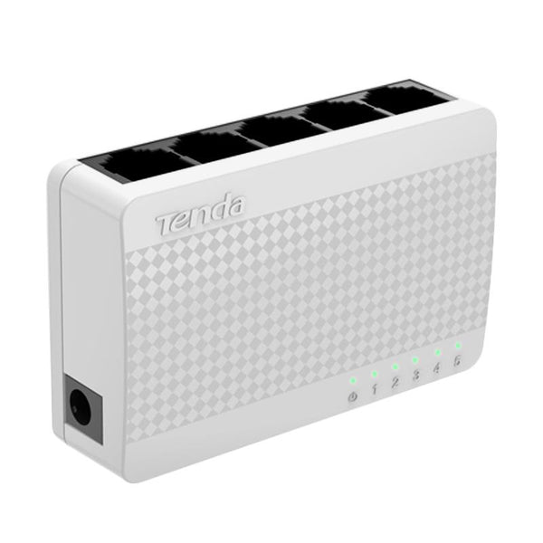 Tenda 5-port Fast Ethernet Switch, 5x 10/100M auto-negotiation RJ45 ports, auto MDI/MDIX, Plastic case