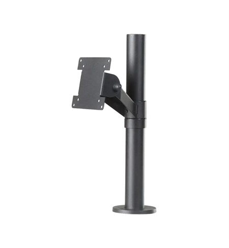 Ergonomic Pole with VESA mount on angled connection joint 75/100 Pole Mount - BLACK