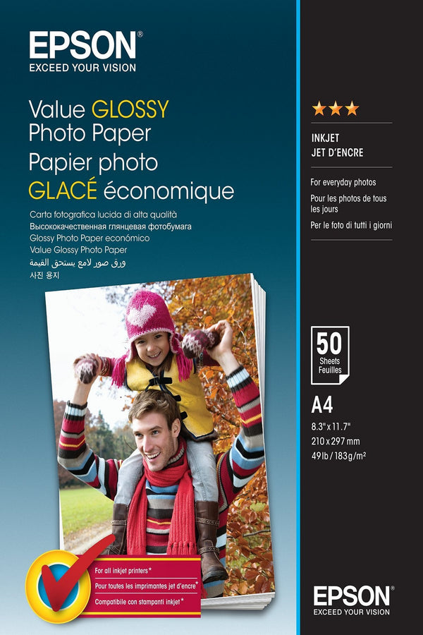 Epson HARTIE Glossy Photo A4 50 sheet