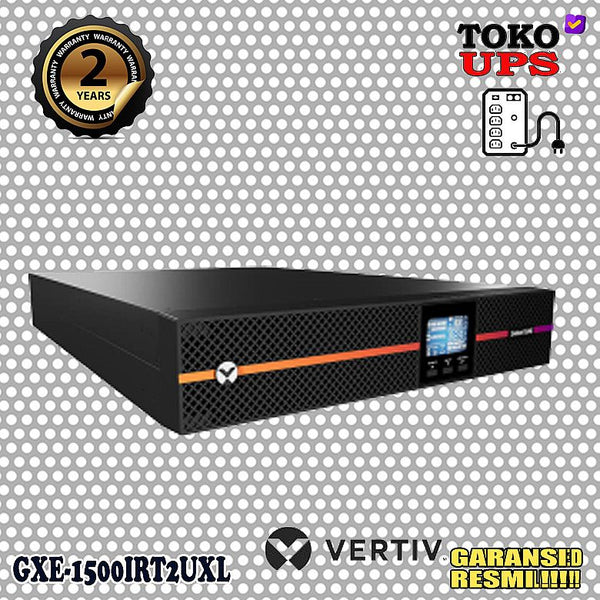 Vertiv Liebert GXE UPS 1500VA / 1350W Online UPS Rack 2U / Tower, Input: C14, Outputs: 8x C13, with railkit