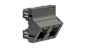 Reichle & de Massari Angled Mounting Plate 45x45, 2x1-Port, black