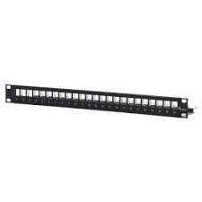 Reichle & de Massari 19" 1U PC Patch Panel 24-Port/s, Cat. 6A, gray, empty