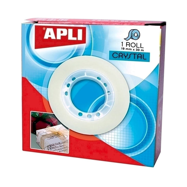 Apli Banda adeziva Crystal, 19 mm x 33 m