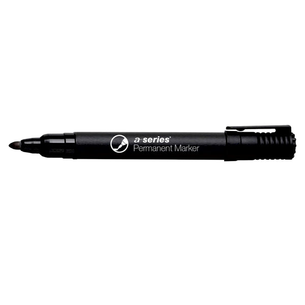 A-series Marker permanent, varf rotund, 2 mm, negru