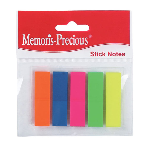 Memoris-Precious Index Memoris - Precious, autoadeziv, plastic, 12 x 45 mm, 5 culori/set, 25 file/culoare