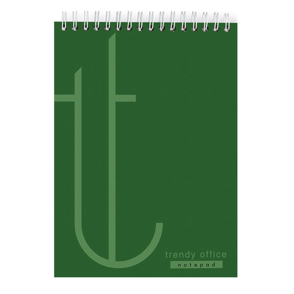 Trendy Spiral Notebook Green, A4, lined, 80 sheets