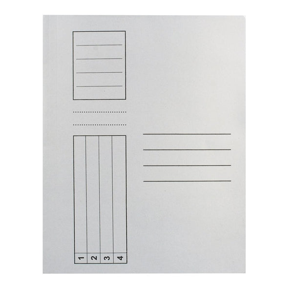 Simple folder, cardboard, white, 10 pieces/set