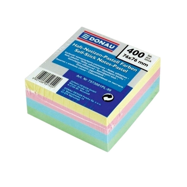 Donau Sticky notes, 76 x 76 mm, assorted colors, 400 sheets