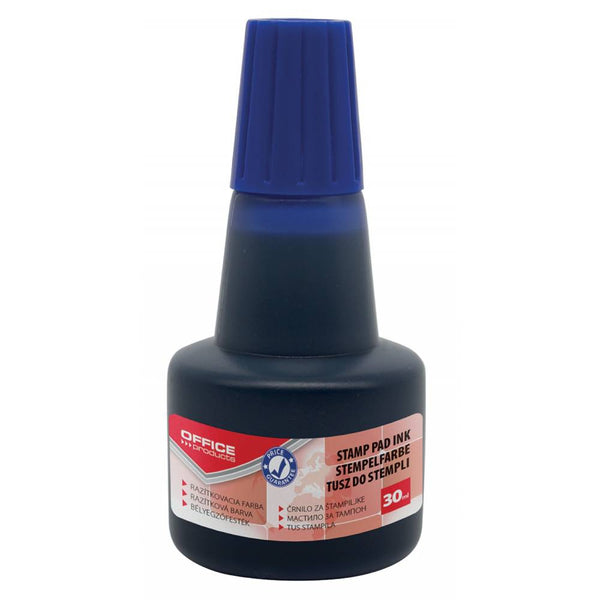 Office Products Tus pentru stampila automata/de cauciuc fara ulei Office Products. 30 ml, albastru