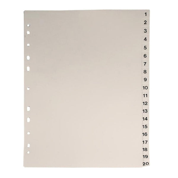 Noki Separatoare, din plastic, cu index 1-20
