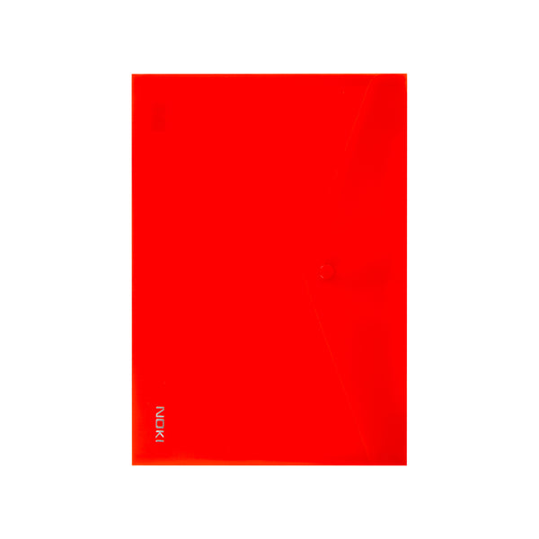 Noki Mapa documente, A4, inchidere cu capsa, plastic, rosu