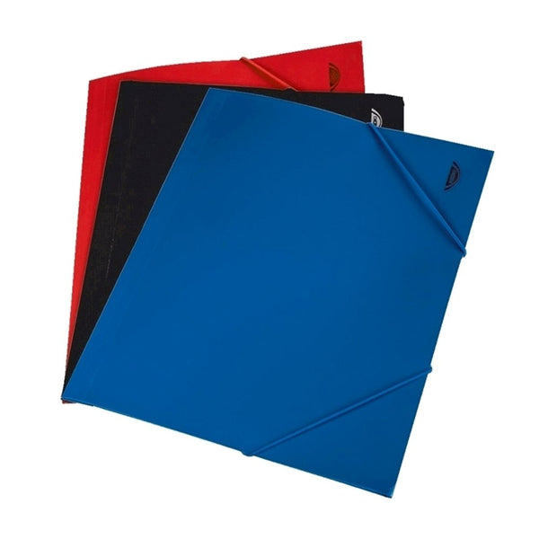 Noki Mapa documente, A4, plastic, inchidere cu elastic, albastru