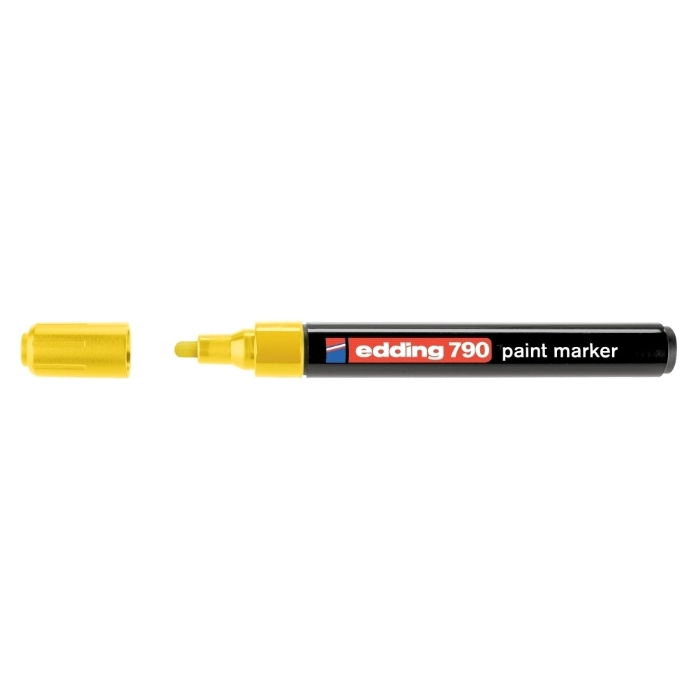 Edding Marker permanent 790, cu vopsea, corp plastic, varf rotund, 2-3 mm, galben