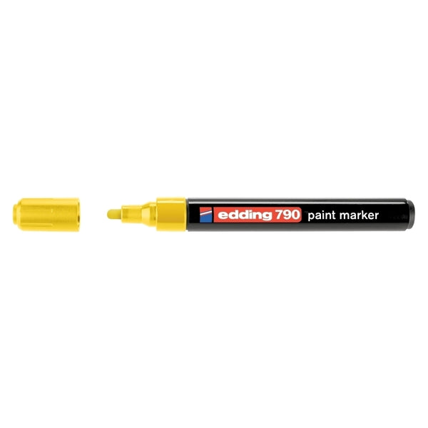 Edding Marker permanent 790, cu vopsea, corp plastic, varf rotund, 2-3 mm, galben