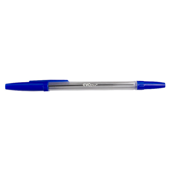 Pix fara mecanism corp transparent varf 0.7mm, albastru