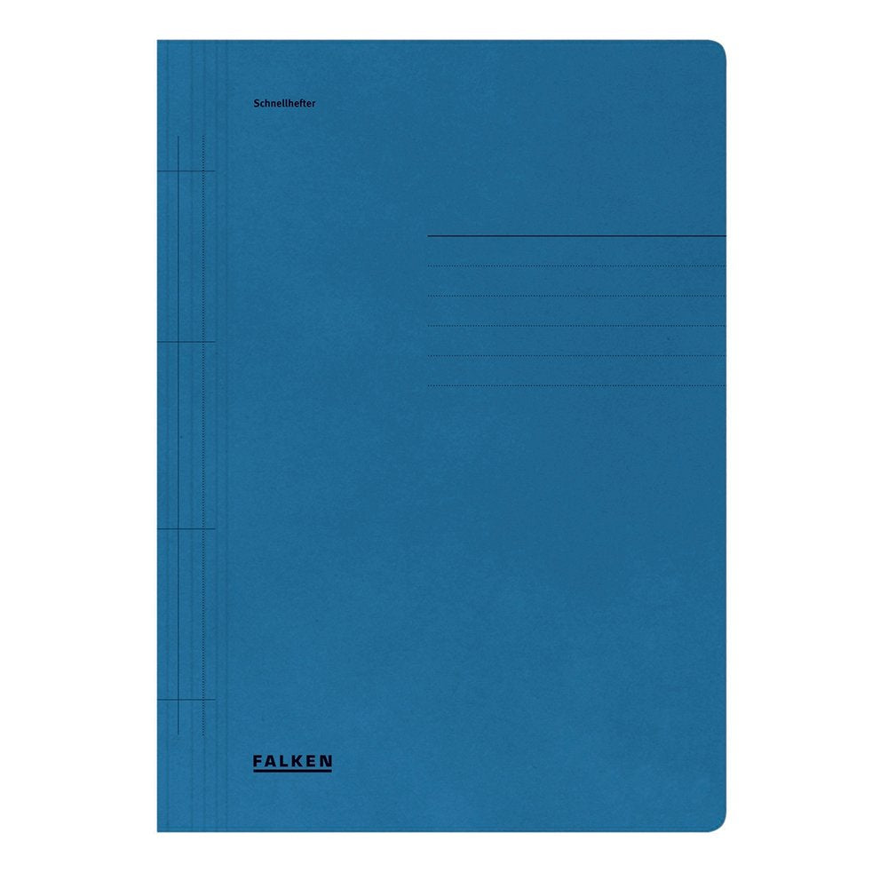 Falken Folder with clip, cardboard, 250 gsm, blue