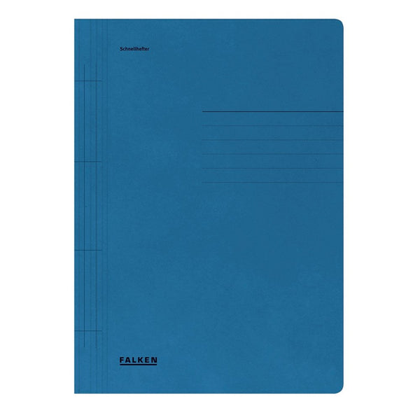 Falken Folder with clip, cardboard, 250 gsm, blue