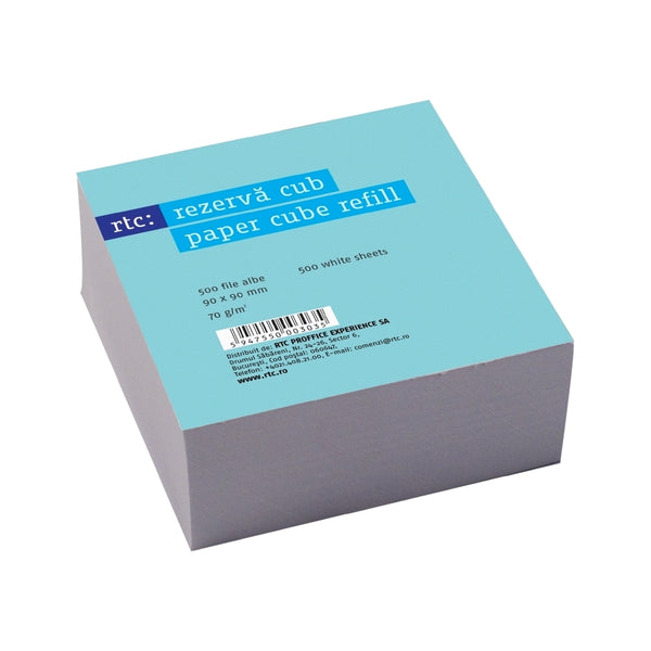RTC bloc-notes cub, 500 file, 90 x 90 mm, 70 g/mp, alb