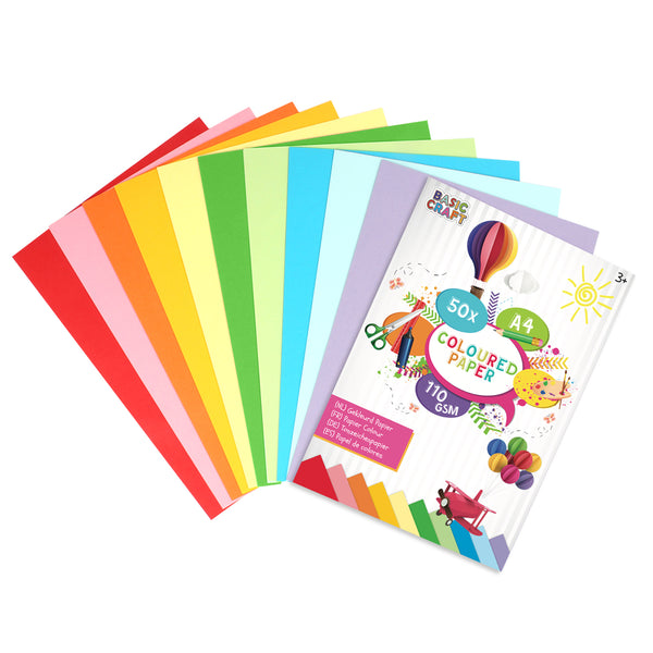 Set creație Carton color, 110 gr, 50 coli