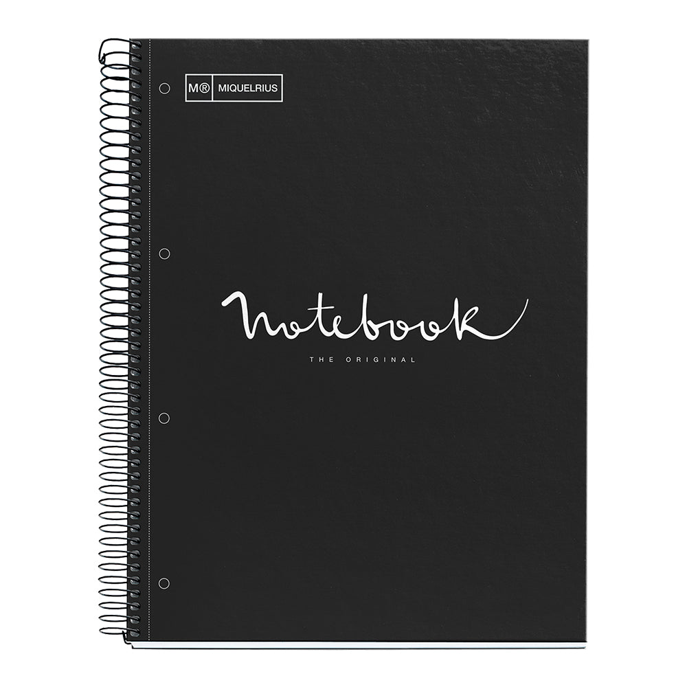 Miquelrius Caiet cu spira, Emotion, A4, matematica, 80 file, coperta carton dur, negru