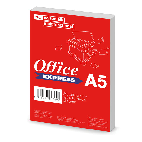 Office Express Carton alb A5, 160g, 250 coli/top