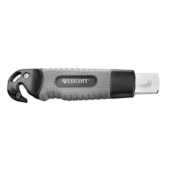 Cutter profesional Westcott, lățime lamă - 18 mm, mâner pentru despachetare