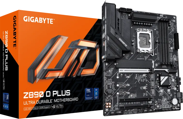 Placa de baza Gigabyte Z890 D PLUS, LGA 1851, DDR5, ATX