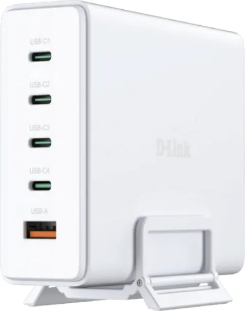 Incarcator Retea D-Link 240W GaN Charger, peste 81W, 4 porturi, Alb