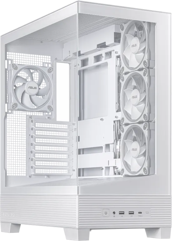 Carcasa ASUS A31 Plus TG ARGB, RGB, Mid Tower, White