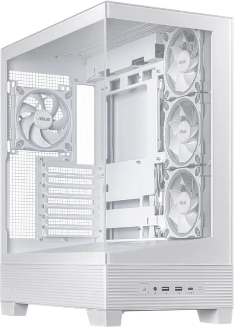 Carcasa ASUS A31 Plus TG ARGB, RGB, Mid Tower, White
