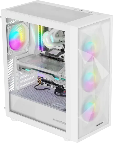 Carcasa Genesis Diaxid 605 ARGB, Mid Tower, White