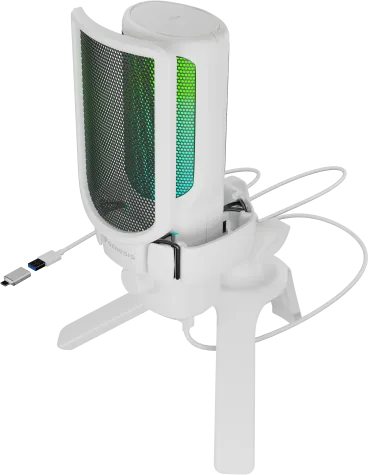 Microfon Genesis Radium 250, tip Condenser, USB, LED backlight