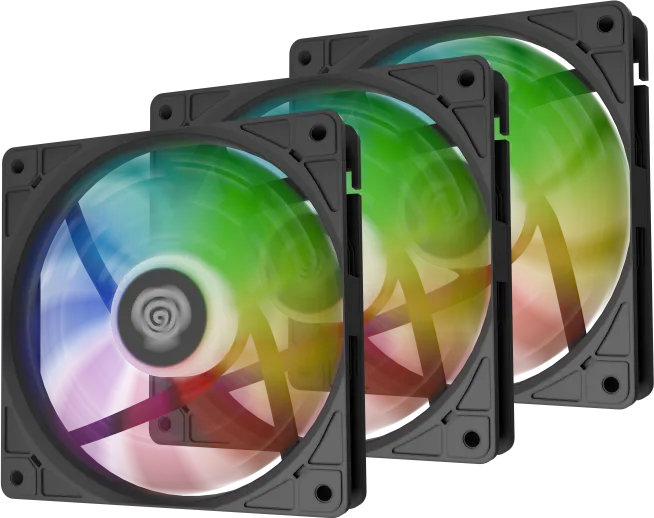 Ventilator Carcasa Genesis Oxal 120 ARGB, 12 cm, 1450 RPM, 3 ventilatoare, RGB