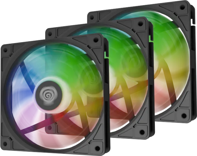 Ventilator Carcasa Genesis Oxal 120 ARGB, 12 cm, 1450 RPM, 3 ventilatoare, RGB