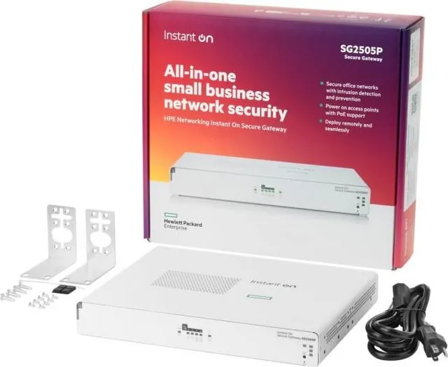 HPE Networking Instant On Secure Gateway 5-port SmartRate 2.5G PoE+ 64W SG2505P