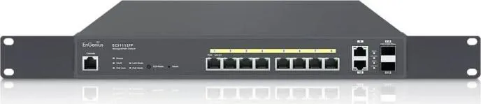 Switch EnGenius ECS1112FP, 10 porturi, 8 porturi PoE
