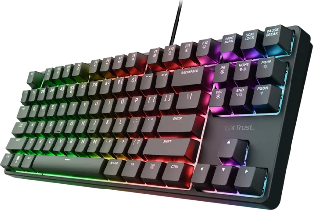 Tastatura Mecanica Gaming Trust GXT 864 Cada TKL, RGB, USB, negru, EN US