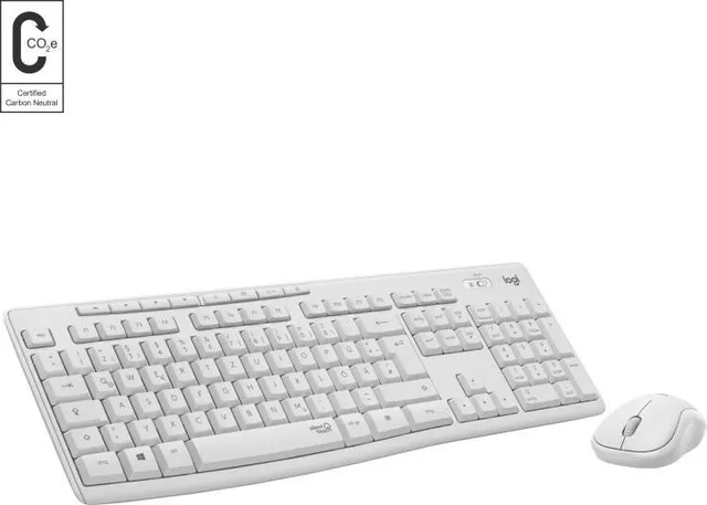 Tastatura Wireless Logitech MK295 Silent Wireless Combo, Alb, EN International