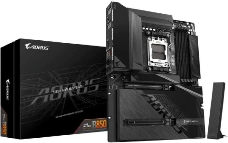 Placa de baza Gigabyte B850 Aorus Stealth, Socket AM5, DDR5, ATX